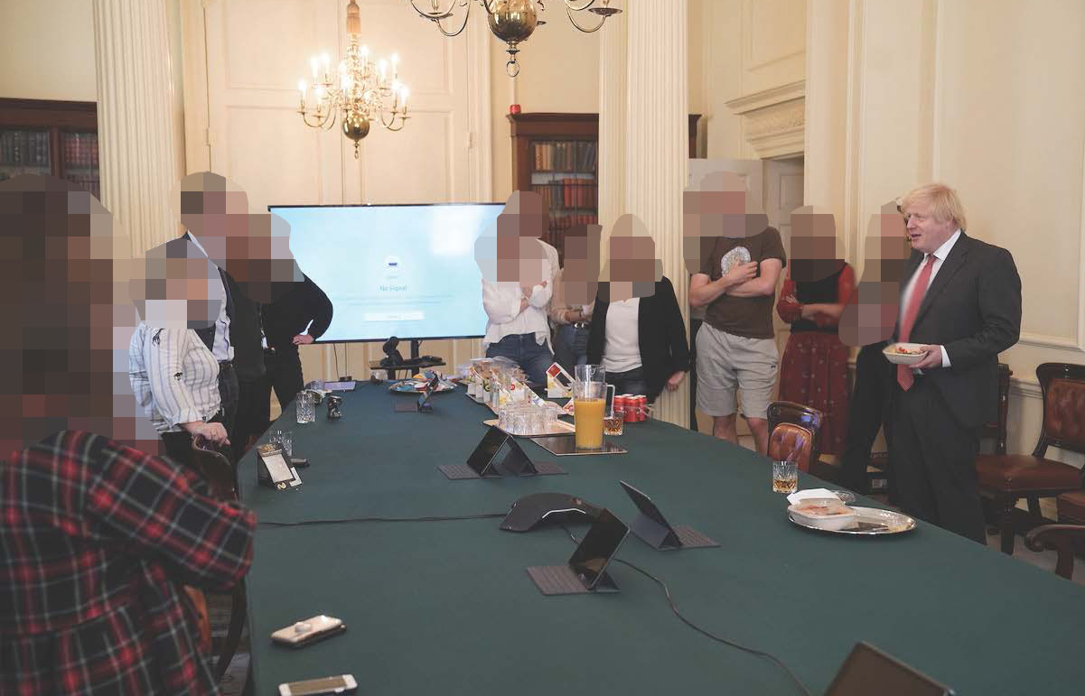 19 June 2020 gathering. (Cabinet Office)